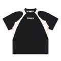 Contrast Panel Cotton T-Shirt