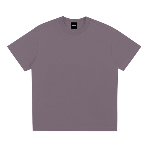 Oversized mauve t-shirt with crew neck and clean design, modern streetwear style
